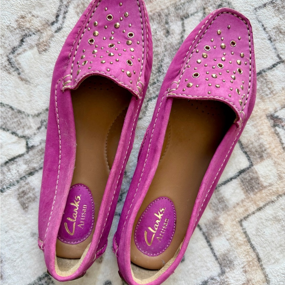 Clarks Artisan Magenta Loafers